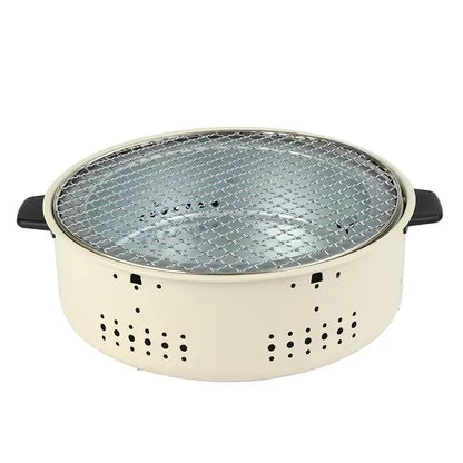 Barbecue portatile a carbone acciaio inox griglia antiaderente per campeggio