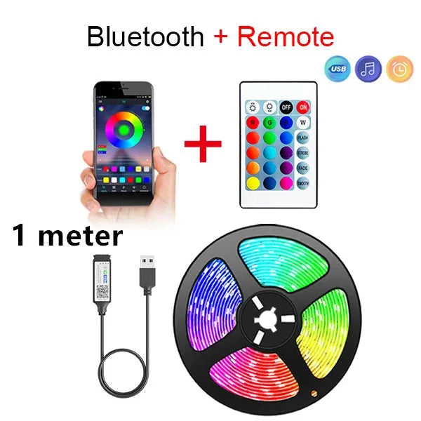 Striscia LED RGB 5050 Bluetooth - APP e Telecomando Flessibile