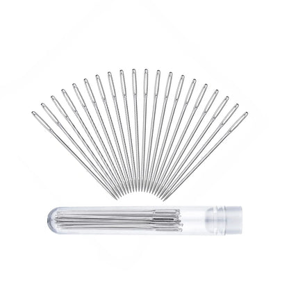 Aghi per cucito a mano Set 9 pz occhio grande punta smussata pelle ricamo