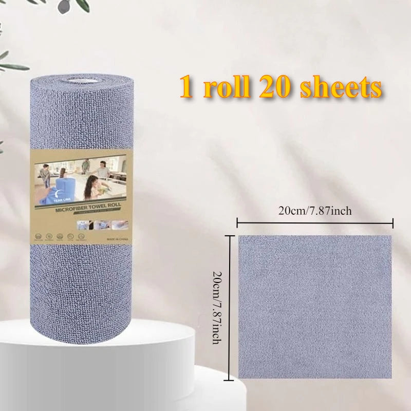 Rotolo panni strappabili microfibra riutilizzabili cucina antigrasso