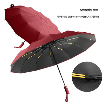 Ombrello 24 stecche antivento rinforzato anti-UV Uomo/Donna resistente