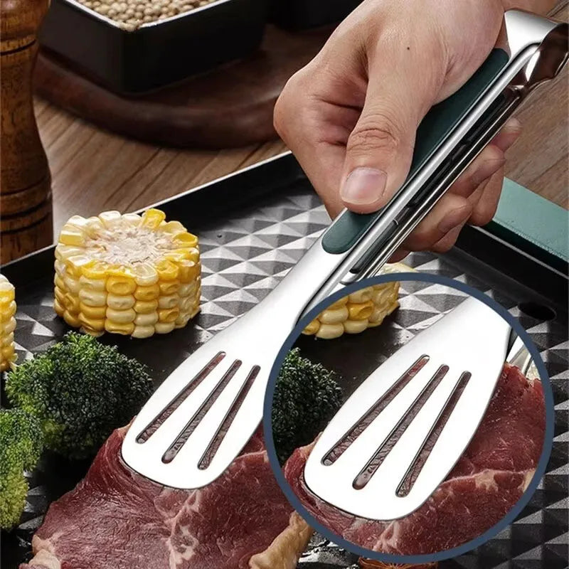 Pinze Cucina Inox Antiscivolo 1pz - Multifunzione per Carne Insalata Grill