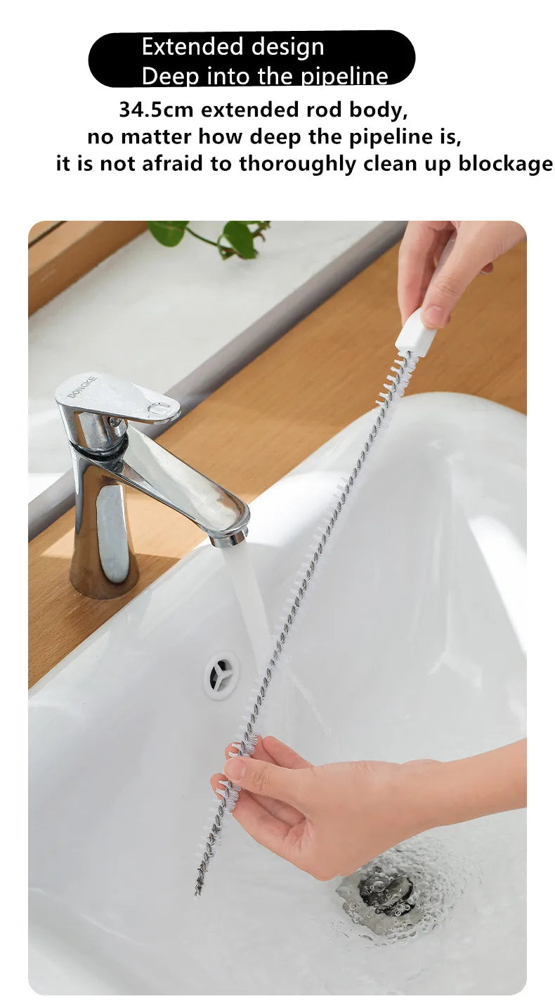 Spazzola sturalavandini flessibile scarichi cucina bagno - rimuove capelli