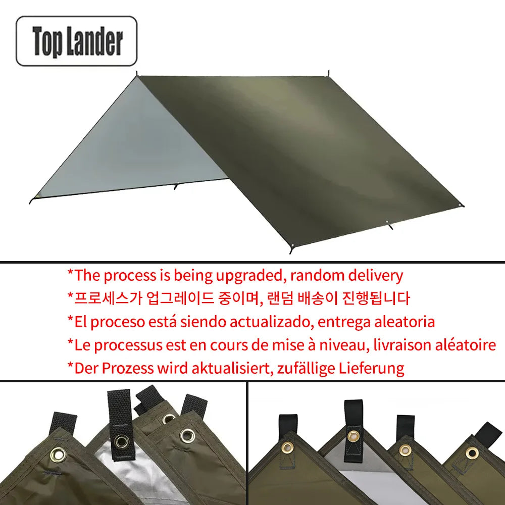 Telo Tarp Impermeabile Ultralight Tendalino Campeggio Trekking Spiaggia