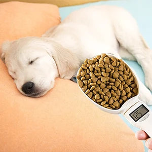 Bilancia Cucchiaio Digitale Pesa Cibo per Cani Gatti Portatile LCD