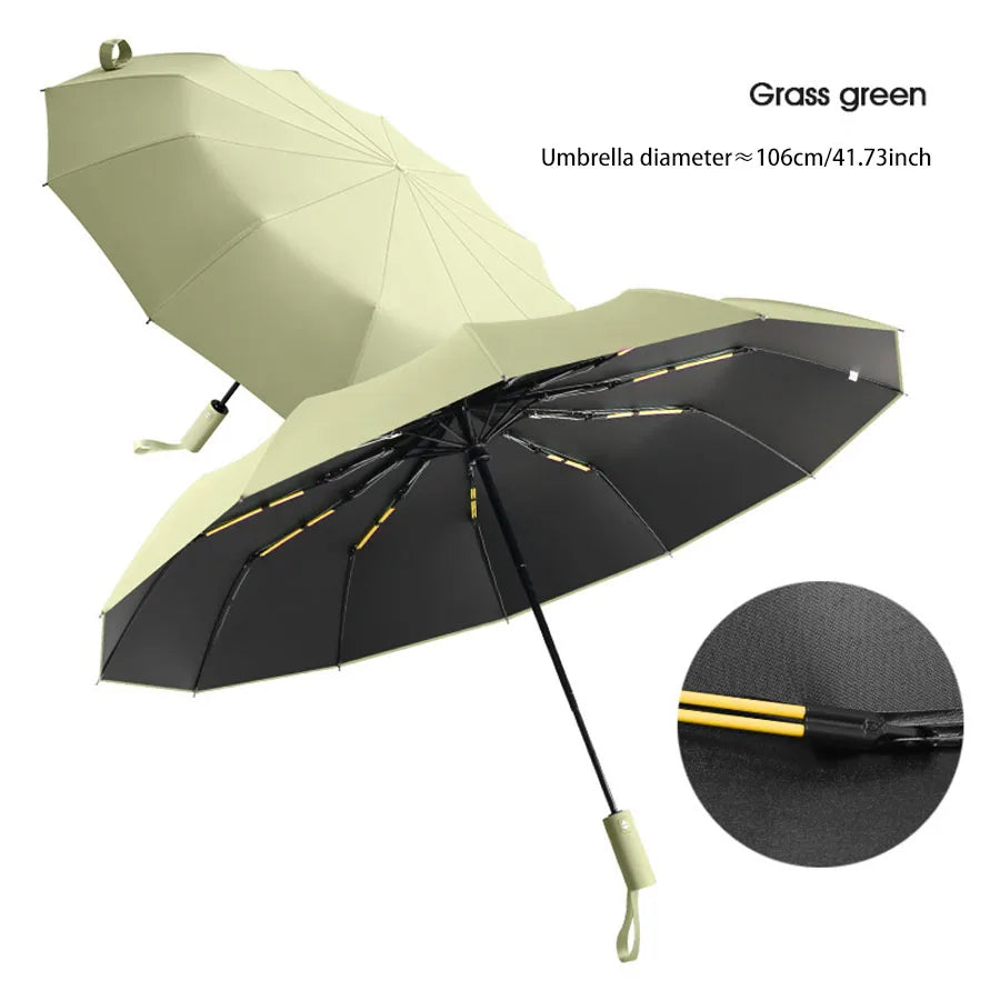 Ombrello 24 stecche antivento rinforzato anti-UV Uomo/Donna resistente