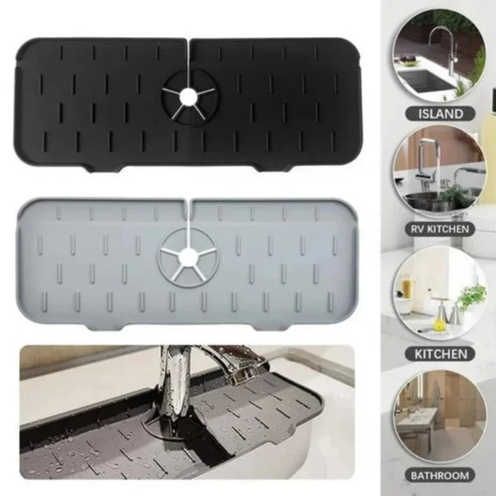 Porta spugna silicone antigoccia per lavello cucina - tappetino paraschizzi
