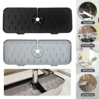 Porta spugna silicone antigoccia per lavello cucina - tappetino paraschizzi