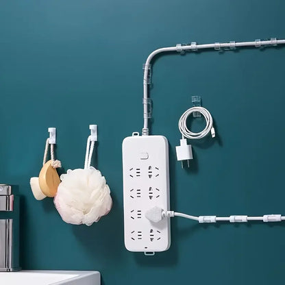 Clip Cavi Trasparenti Adesive Fermacavi Organizer Gestione Muro Scrivania