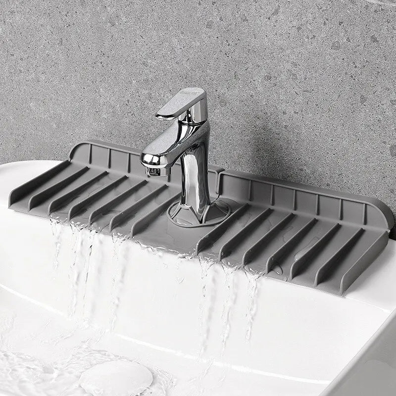 Porta spugna e sapone in silicone antigoccia sotto rubinetto lavello