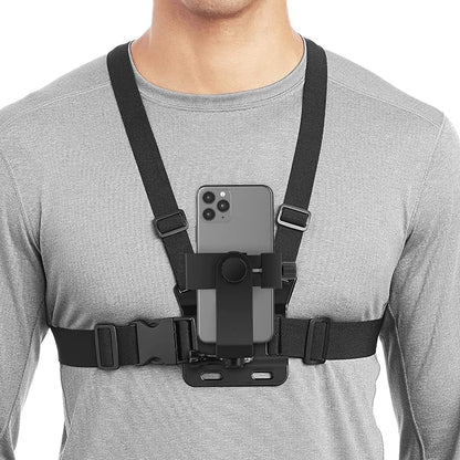 Supporto Clip Regolabile per Smartphone con Fascia Pettorale per Action Cam