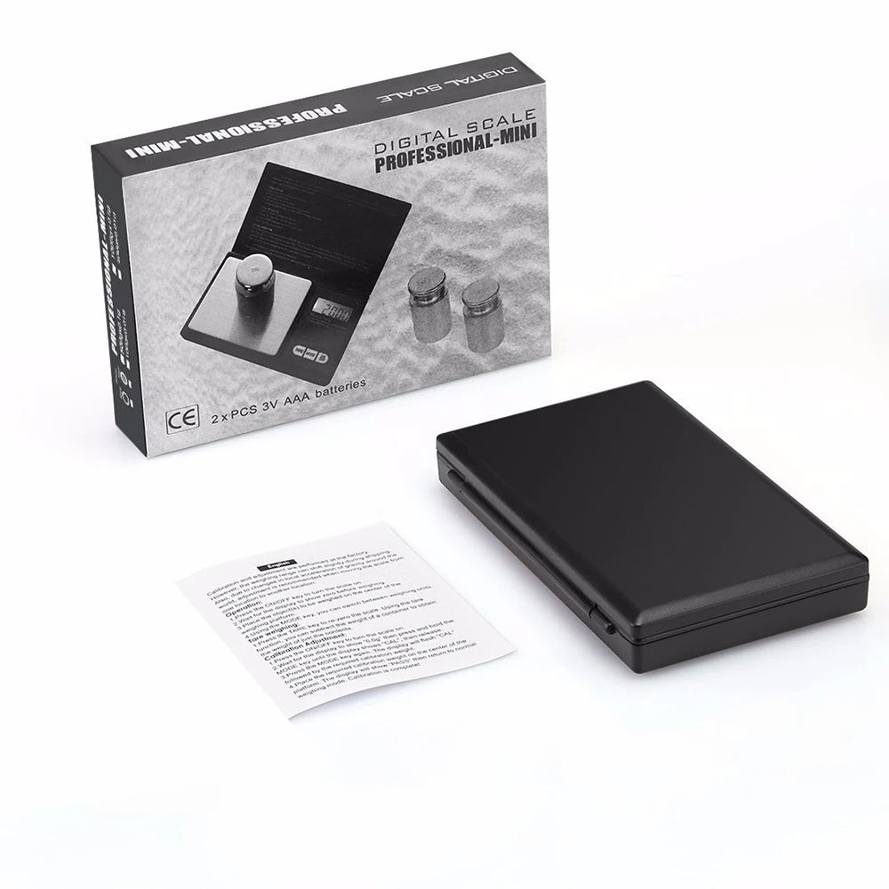 Bilancia Digitale Gioielli 0,01g Mini Portatile Acciaio Inox per Oro/Argento