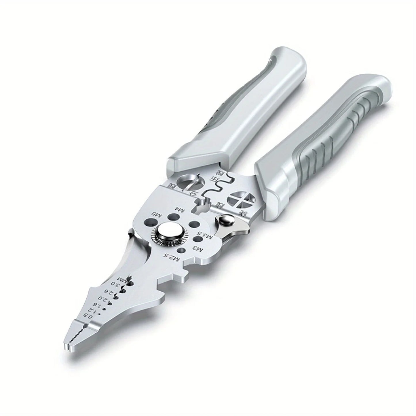 Pinza spelafili 8.5" crimpatrice taglierina Acciaio inox ergonomica