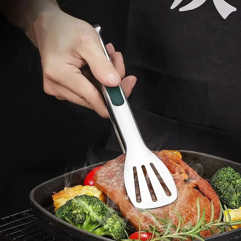 Pinze Cucina Inox Antiscivolo 1pz - Multifunzione per Carne Insalata Grill