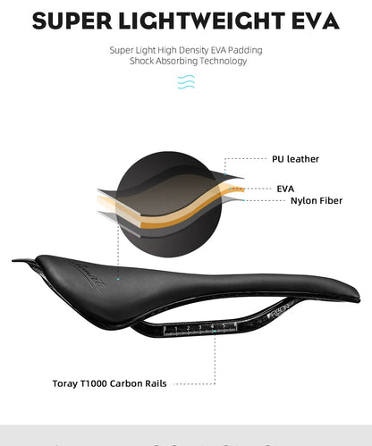Sella bici RYET 3D Carbonio 120g 250x140mm MTB Gravel Road