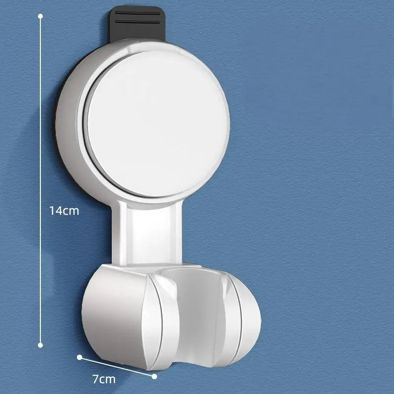 Supporto Soffione Doccia Universale Adesivo Parete Senza Forare Regolabile ABS