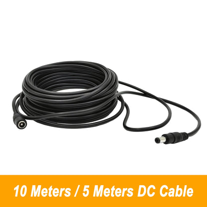 Cavo Prolunga DC 12V 5/10m 5.5x2.1mm Maschio-Femmina per LED Telecamera