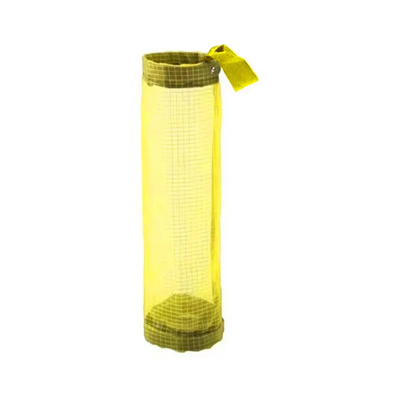Dispenser sacchetti cucina da parete in rete grigio salvaspazio