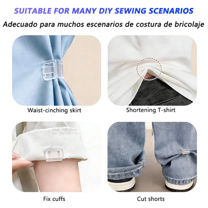 4-10 Pz Clip Orlo Invisibile per Pantaloni Senza Cucire Antiscivolo Regolabili