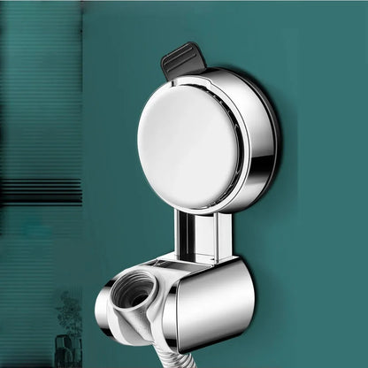Supporto Soffione Doccia Universale Adesivo Parete Senza Forare Regolabile ABS