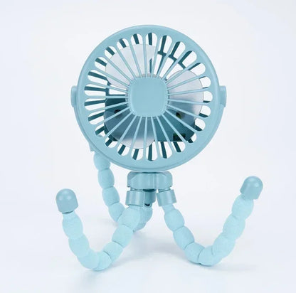 Ventilatore a Clip per Passeggino USB Ricaricabile Mini Pieghevole Silenzioso
