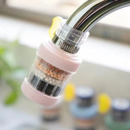 Filtro Rubinetto Girevole 360° Mini Carbone Attivo Depuratore Acqua Universale