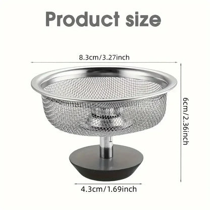 Set 2 Filtri/Colini Lavello Inox con Manico e Tappo - Scolapiatti