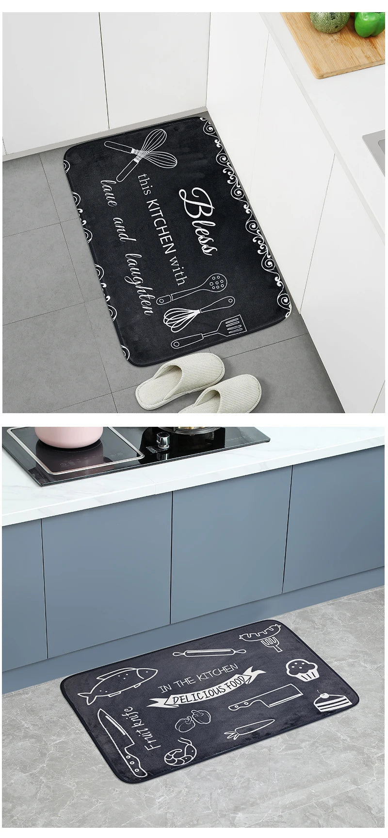 Tappetino Antiscivolo Assorbente per Bagno e Cucina Lavabile 1 Pz