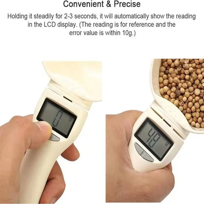 Bilancia cucchiaio digitale LCD misurino cibo 0,1g per cani/gatti