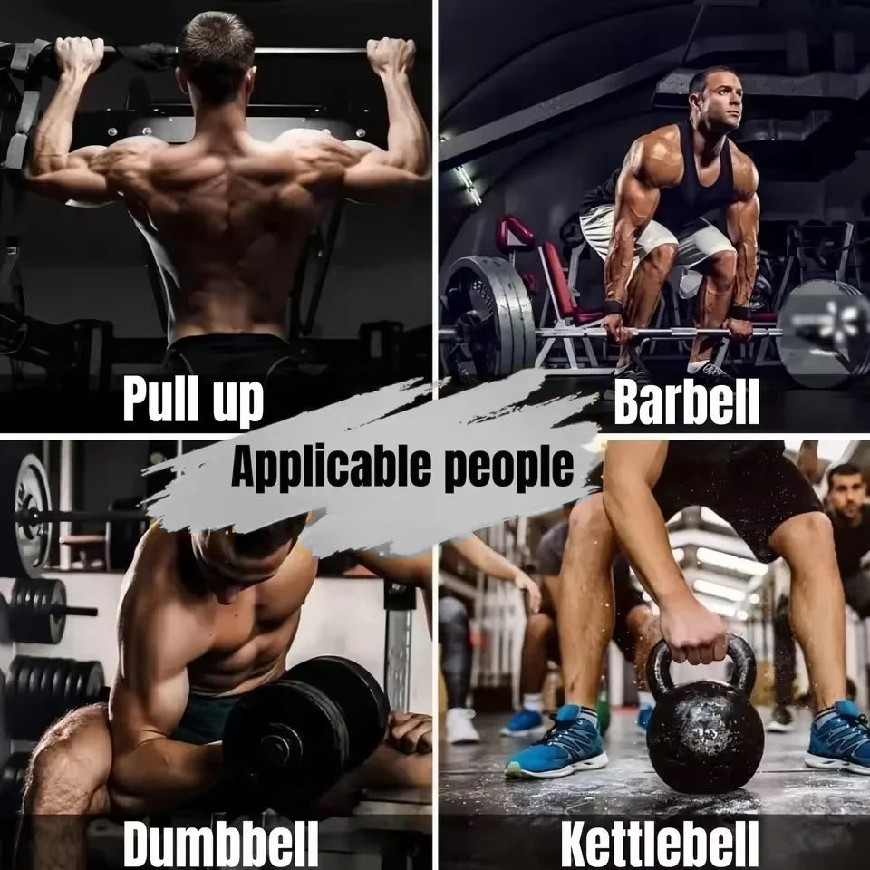 Coppia ganci per sollevamento con supporto polsi - palestra, trazioni, powerlift