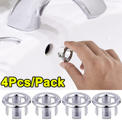 4 Pezzi Tappo Troppopieno Lavandino Universale Plastica Tondo Bagno Cucina