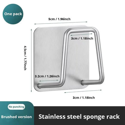 Porta spugna lavello inox autoadesivo porta paglietta drenante cucina