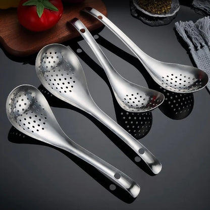 Cucchiaio forato in Acciaio Inox per Salsa e Caviale - Utensile da Cucina