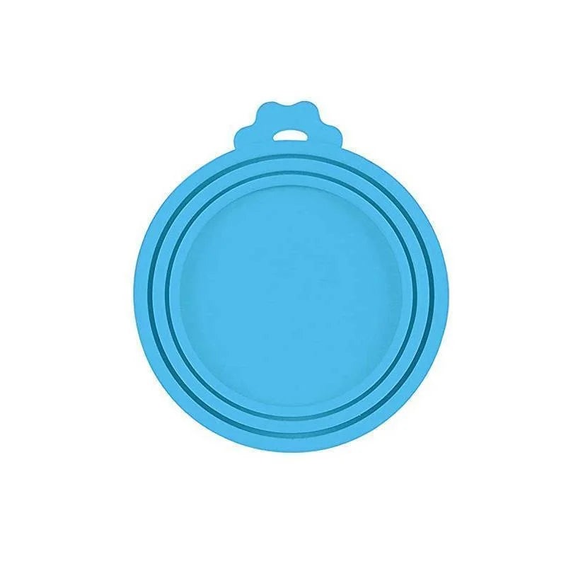 Set 3 Coperchi Silicone Riutilizzabili per Scatolette Cibo Gatto/Cane 6.5-8.5 cm