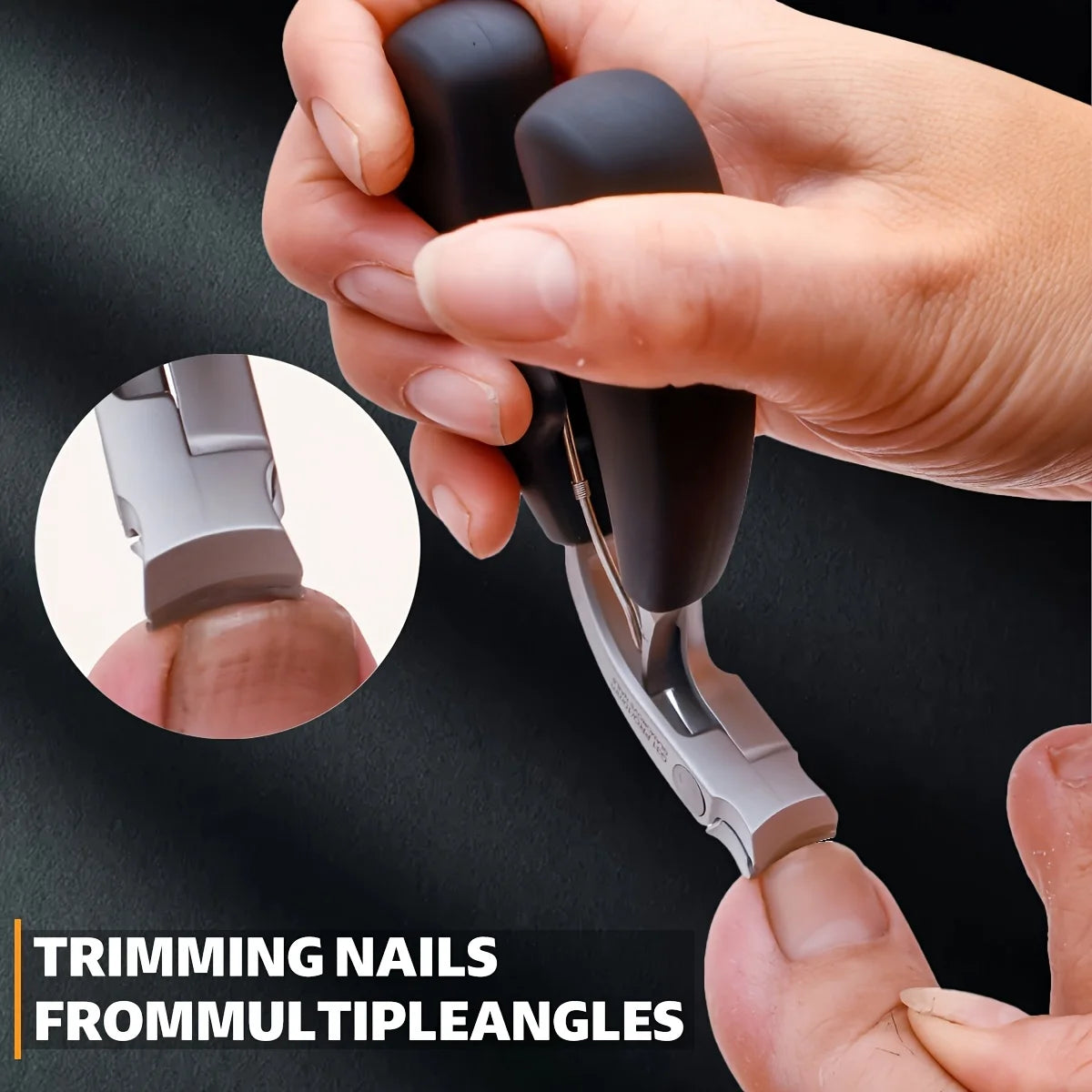 Tagliaunghie professionale acciaio inox concavo per unghie spesse e incarnite