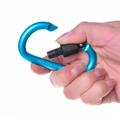 4x Moschettoni Alluminio 7,5mm Blocco a Vite - EDC Campeggio Portachiavi