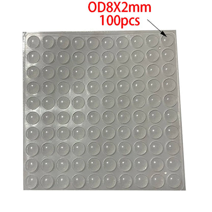 100pz Gommini Antiscivolo Silicone Autoadesivi Piedini per Mobili Cassetti