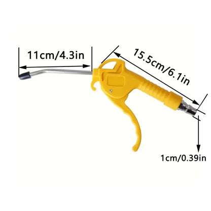 Pistola ad aria compressa soffiante alta portata, ugello angolato, 3 colori