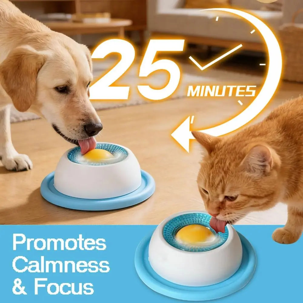 Gioco Interattivo Piatto Lecca Yogurt per Cani e Gatti - Igiene Dentale
