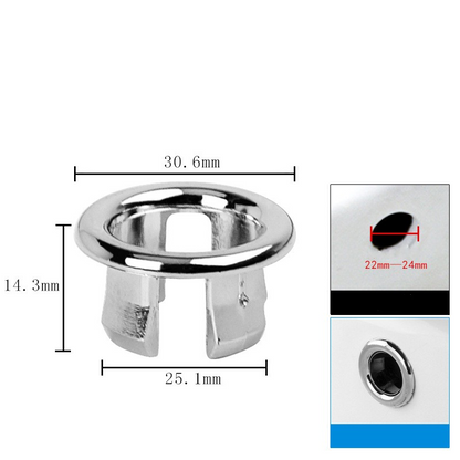 4 Pezzi Tappo Troppopieno Lavandino Universale Plastica Tondo Bagno Cucina