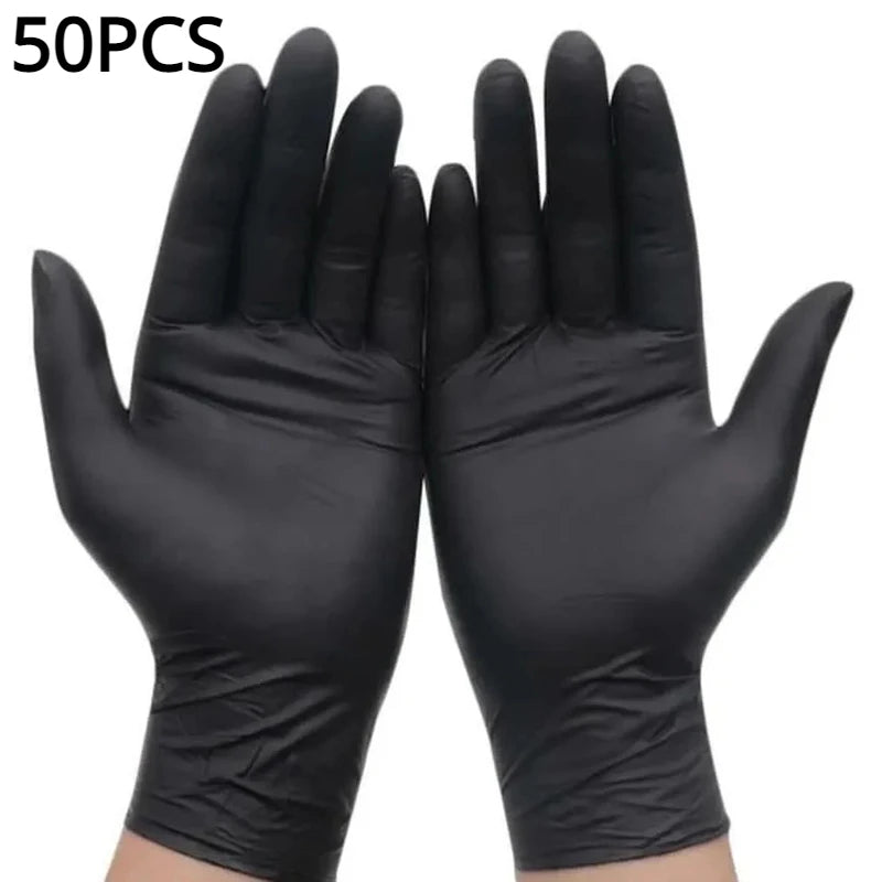 Guanti Nitrile Neri Monouso 20/50/100 Pz - Per Tatuaggi, Pulizia