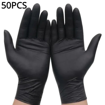 Guanti Nitrile Neri Monouso 20/50/100 Pz - Per Tatuaggi, Pulizia