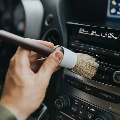 Kit 3 Pennelli Detailing Auto per Pulizia Interni ed Esterni - Setole in Setola