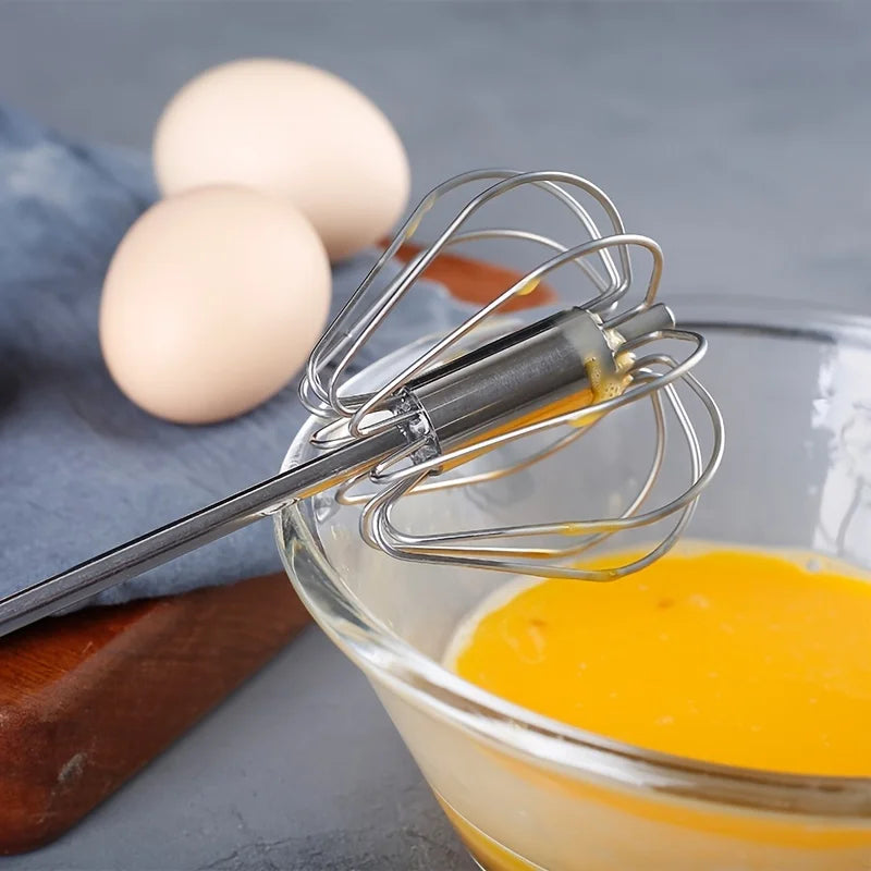 Sbattitore Uova Manuale Frusta a Mano Acciaio Inox Semiautomatico Cucina