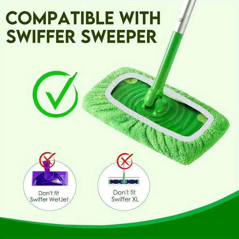 4 Panni Microfibra Lavapavimenti Ricambi Lavabili Assorbenti Universali per mop