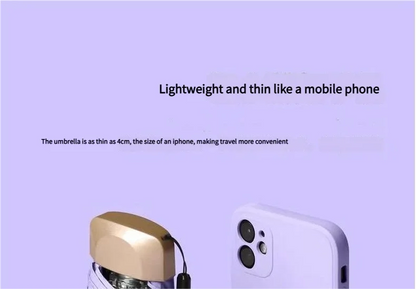 Ombrello Pieghevole Tascabile Mini Antipioggia Anti-UV Antivento Compatto