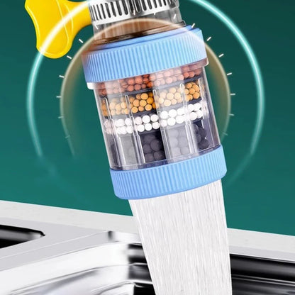 Filtro Rubinetto Girevole 360° Mini Carbone Attivo Depuratore Acqua Universale