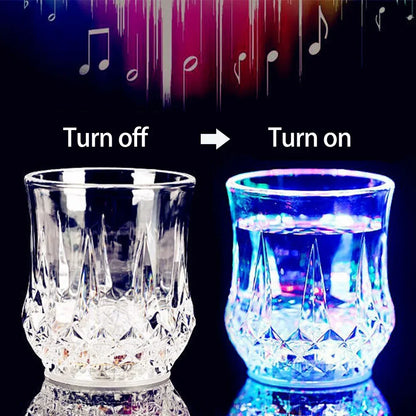 Bicchiere luminoso LED trasparente acrilico per festa vino birra whisky