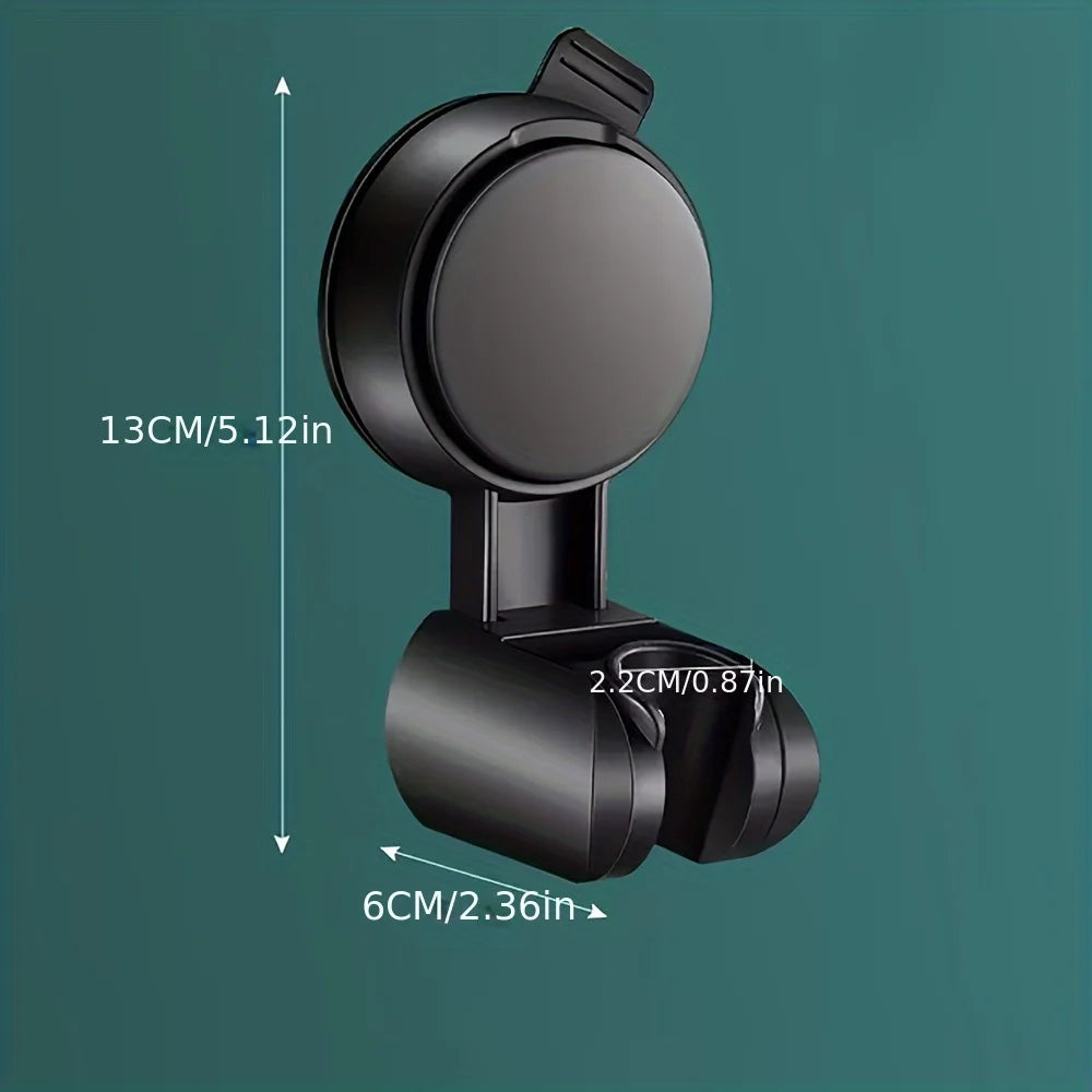 Supporto Soffione Doccia Universale Adesivo Parete Senza Forare Regolabile ABS