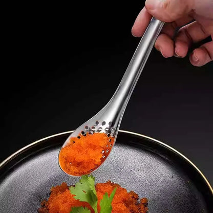Cucchiaio forato in Acciaio Inox per Salsa e Caviale - Utensile da Cucina
